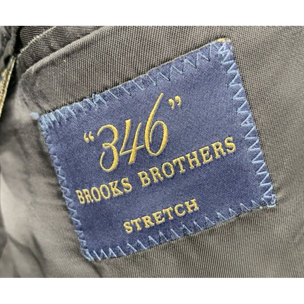 346 Brooks Brothers Sports Coat Blazer Mens Size 43 L Blue 2009 Two Button Front - Picture 2 of 16